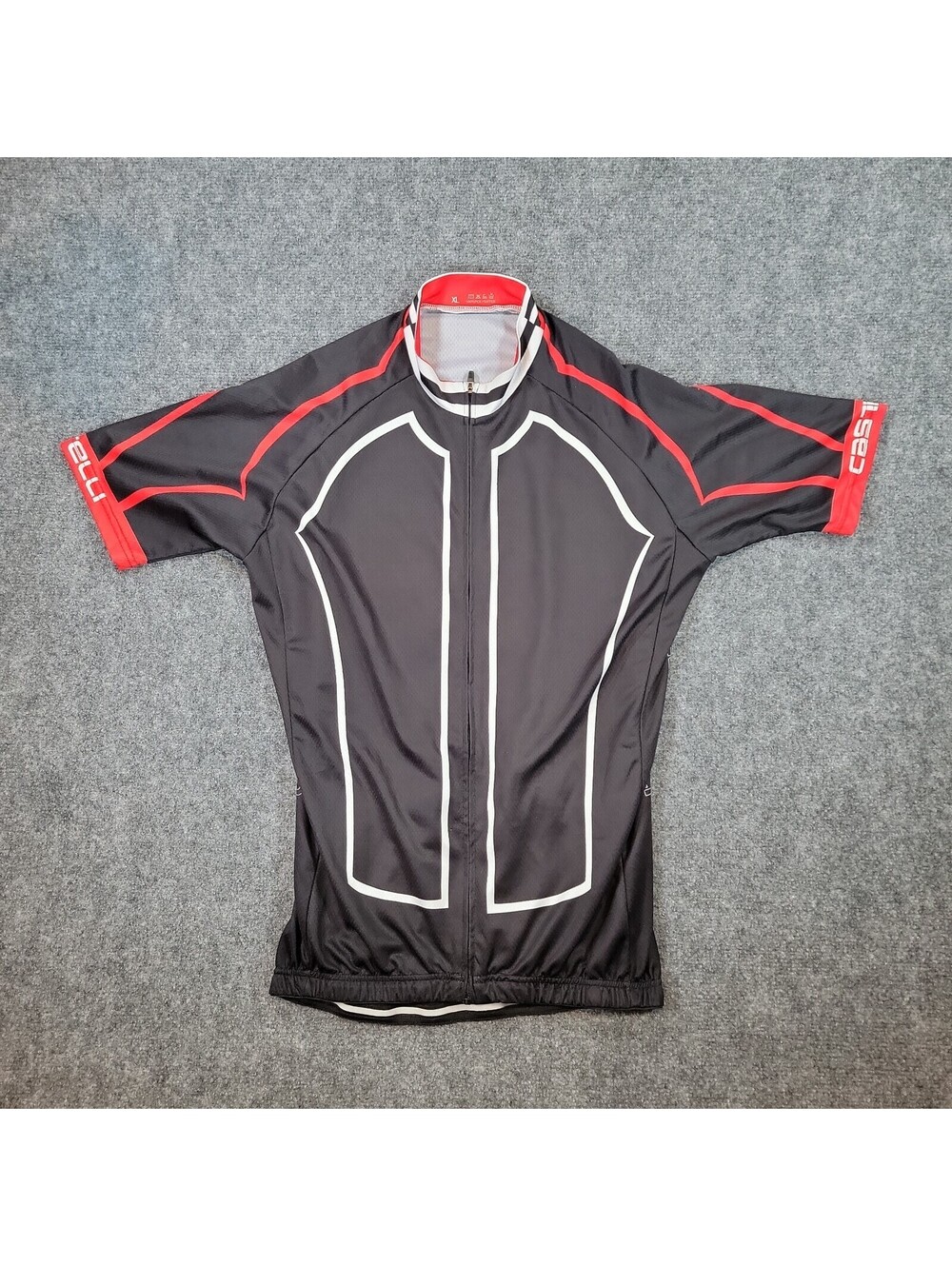 Castelli Aero Race 5.0 Cycling Jersey Mens XL Rosso Corsa Black Red Flawed 520
